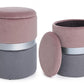 SET2 POUF CONT.POLINA ROSA-GRIGIO