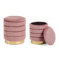 SET2 POUF CONTENITORE DARINA ROSA ANTICO