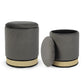 SET2 POUF CONTENITORE MILENA GRIGIO SC