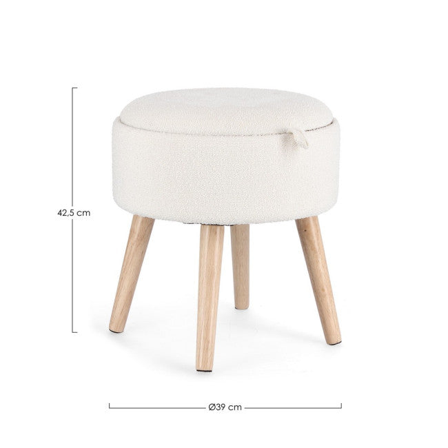 SGABELLO CONTENITORE.ZOYA C-VASS BIA