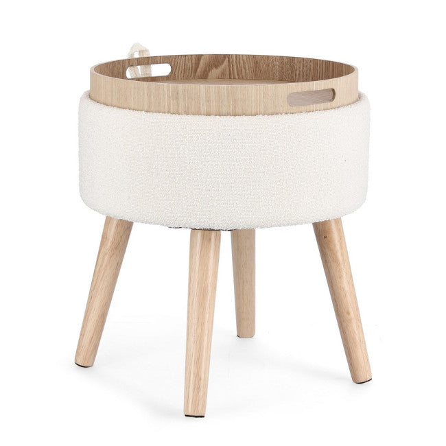 SGABELLO CONTENITORE.ZOYA C-VASS BIA