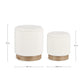 SET2 POUF CONTENITORE.ZOYA BIANCO
