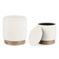SET2 POUF CONTENITORE.ZOYA BIANCO