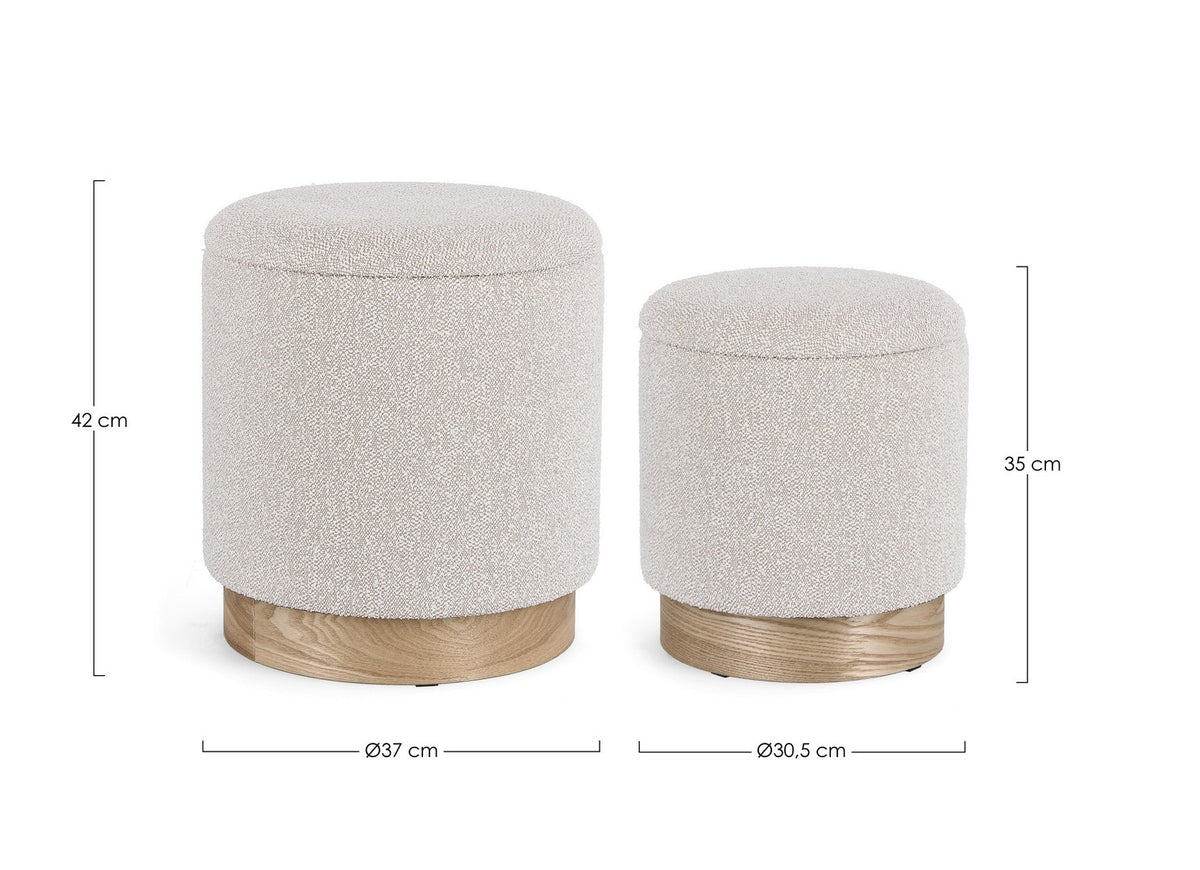 SET2 POUF CONTENITORE.ZOYA GRIGIO CH