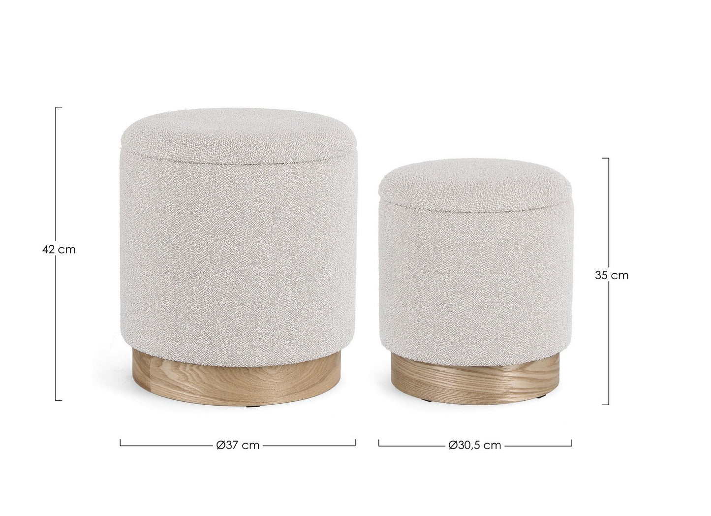 SET2 POUF CONTENITORE.ZOYA GRIGIO CH