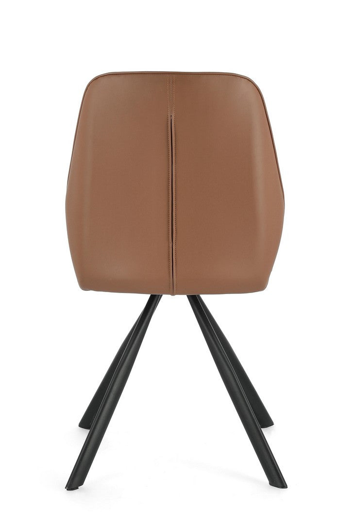 SEDIA MAXWELL PU COGNAC
