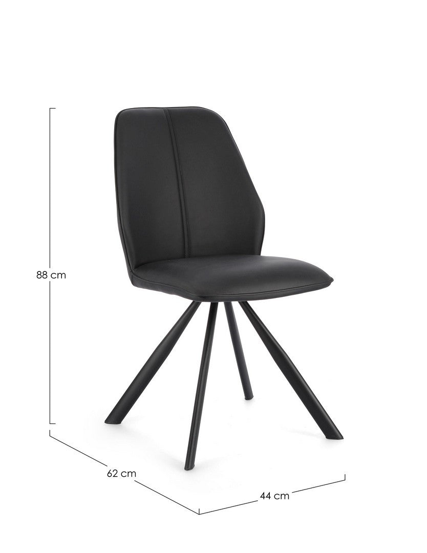 SEDIA MAXWELL PU NERO