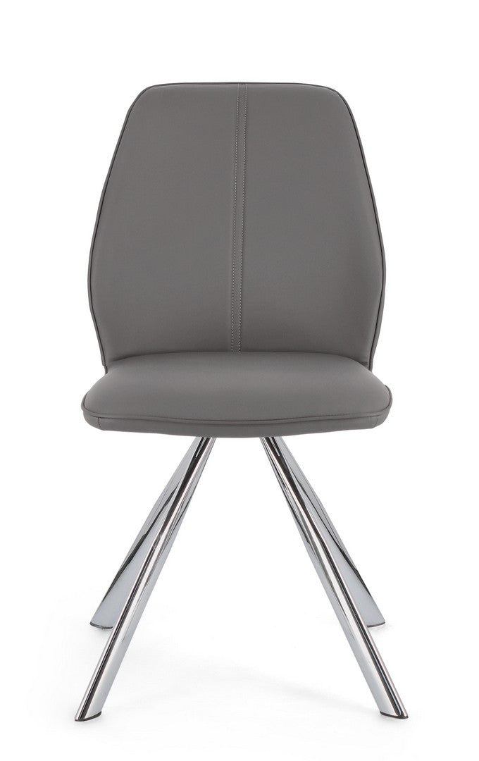 SEDIA MAXWELL PU GRIGIO