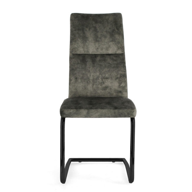 SEDIA THELMA VELLUTO VERDE