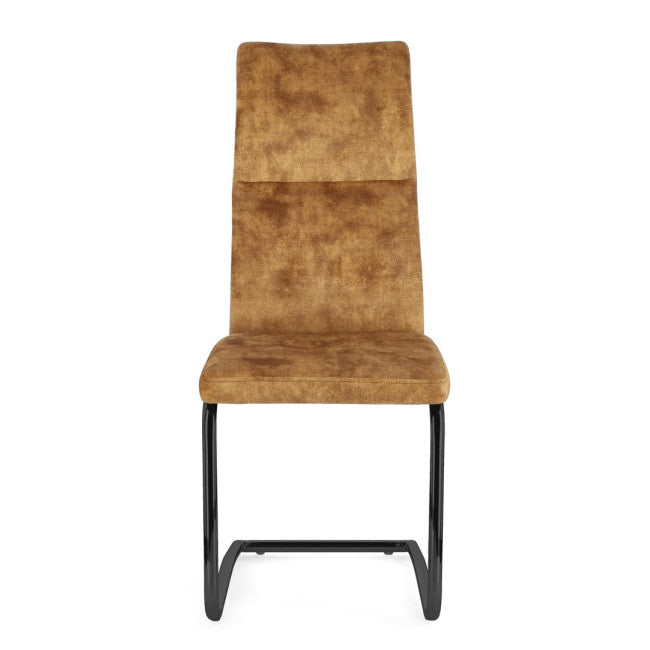 SEDIA THELMA VELLUTO GIALLO