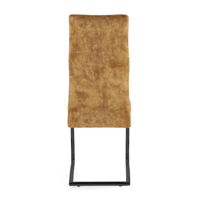 SEDIA THELMA VELLUTO GIALLO