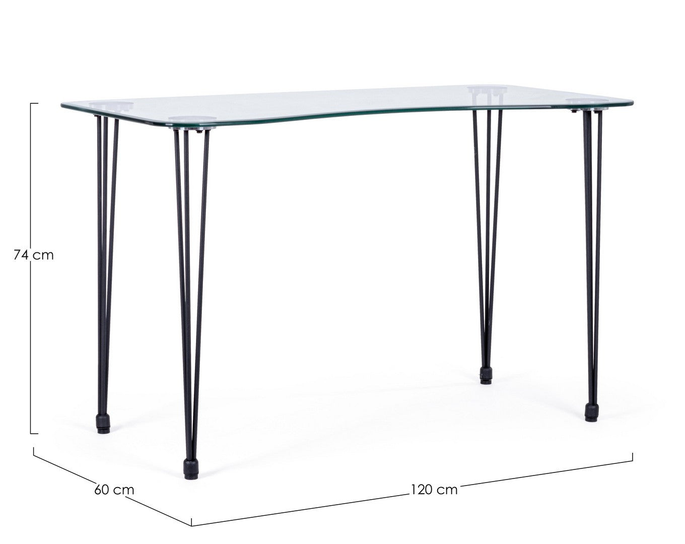 SCRIVANIA RONDO' NERO 120X60