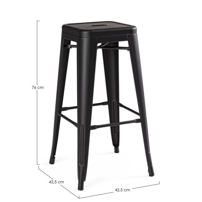 SGABELLO BAR MINNESOTA NERO H76