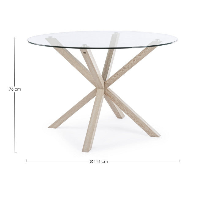 TAVOLO MAY TO GAMBA NATURALE D114