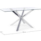 TAVOLO MAY RETT GAMBA ACCIAIO 160X90