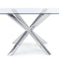 TAVOLO MAY RETT GAMBA ACCIAIO 160X90
