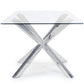 TAVOLO MAY RETT GAMBA ACCIAIO 160X90