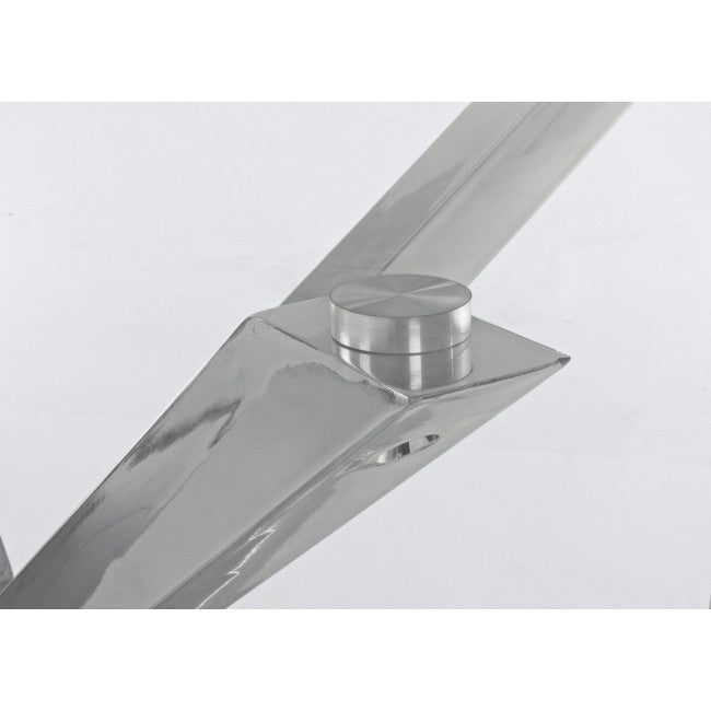 TAVOLO MAY RETT GAMBA ACCIAIO 160X90