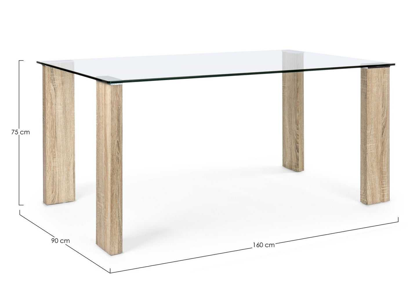 TAVOLO NEW ARLEY NATURE 160X90