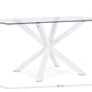 TAVOLO MAY RETT GAMBA BIANCO 160X90