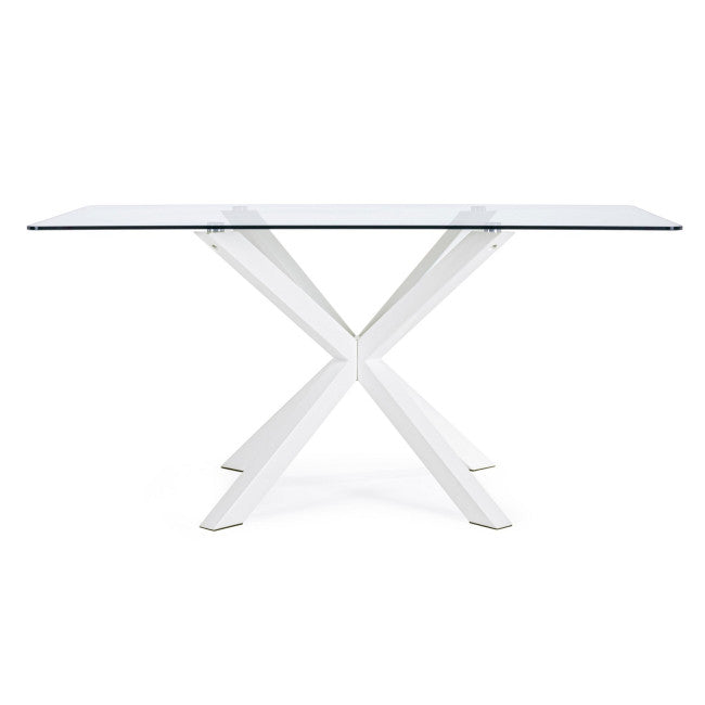 TAVOLO MAY RETT GAMBA BIANCO 160X90