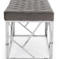PANCA RAYAN VELLUTO GRIGIO 97X44