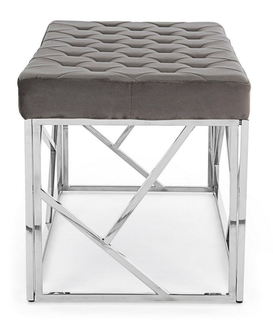 PANCA RAYAN VELLUTO GRIGIO 97X44