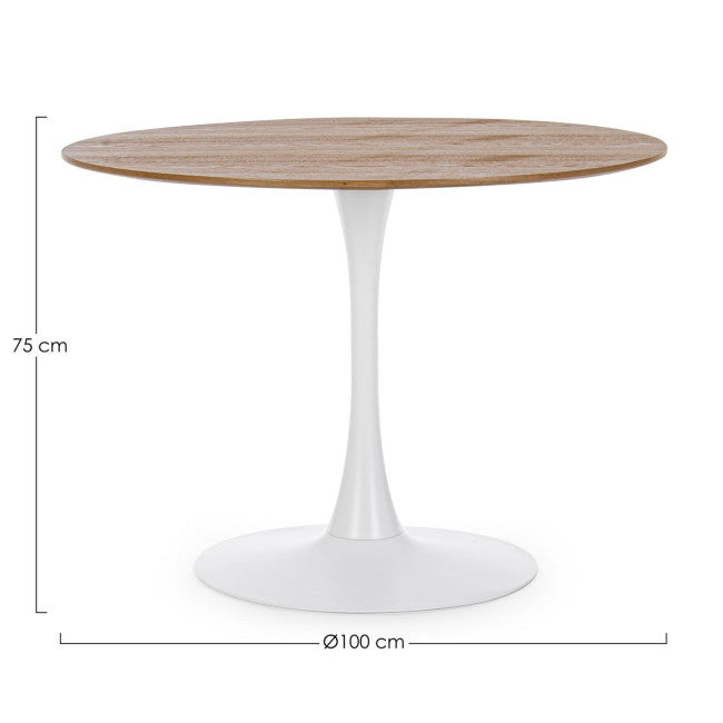 TAVOLO BLOOM TOP VENEER D100