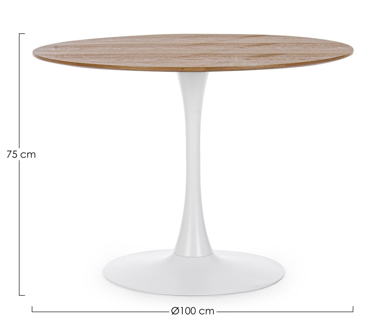 TAVOLO BLOOM TOP VENEER D100
