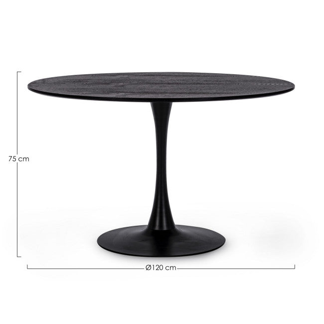 TAVOLO BLOOM NERO D120