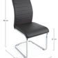 SEDIA MYRA PU GRIGIO SCURO