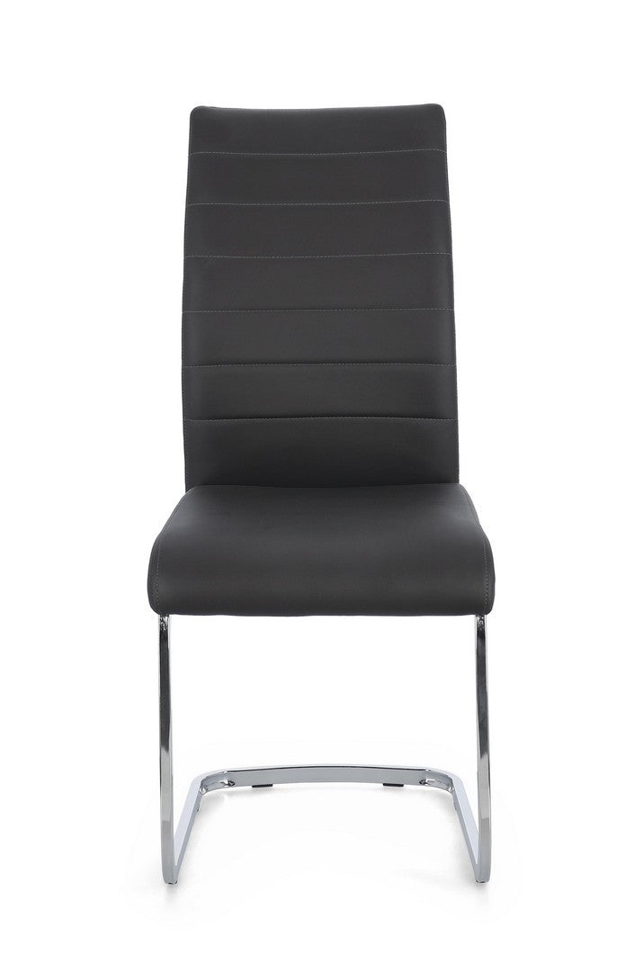 SEDIA MYRA PU GRIGIO SCURO
