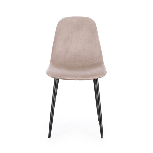 SEDIA IRELIA VELLUTO TORTORA