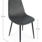 SEDIA IRELIA VELLUTO GRIGIO SCURO