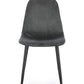 SEDIA IRELIA VELLUTO GRIGIO SCURO
