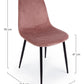SEDIA IRELIA VELLUTO ROSA