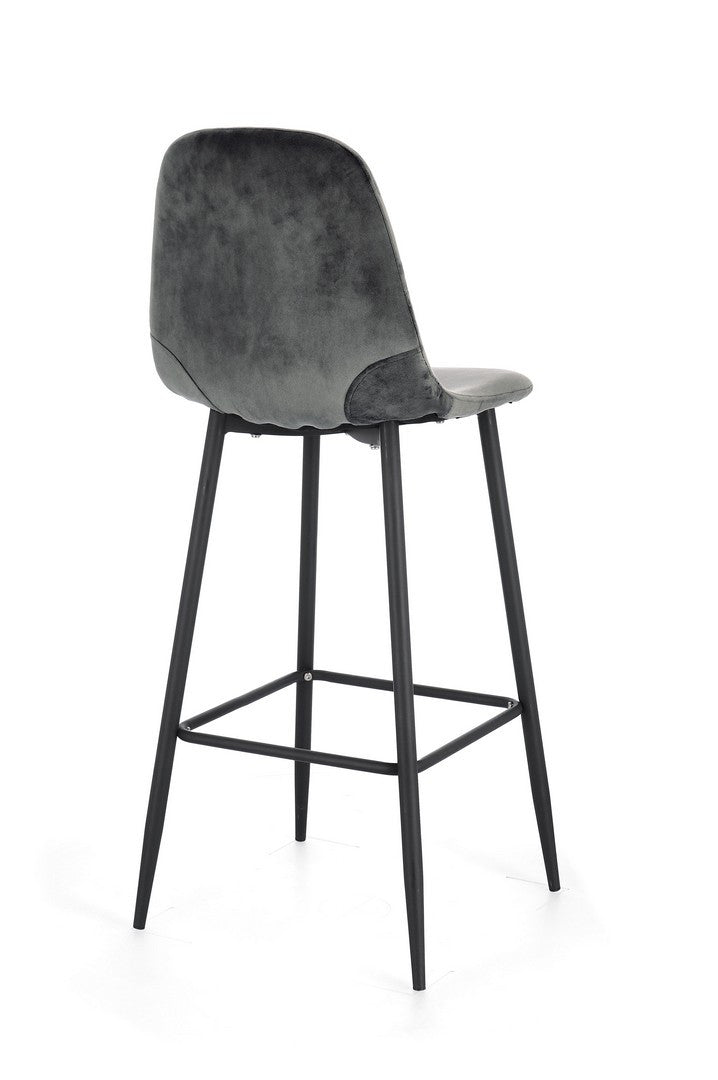 SGABELLO BAR IRELIA VELLUTO GRIGIO SCURO