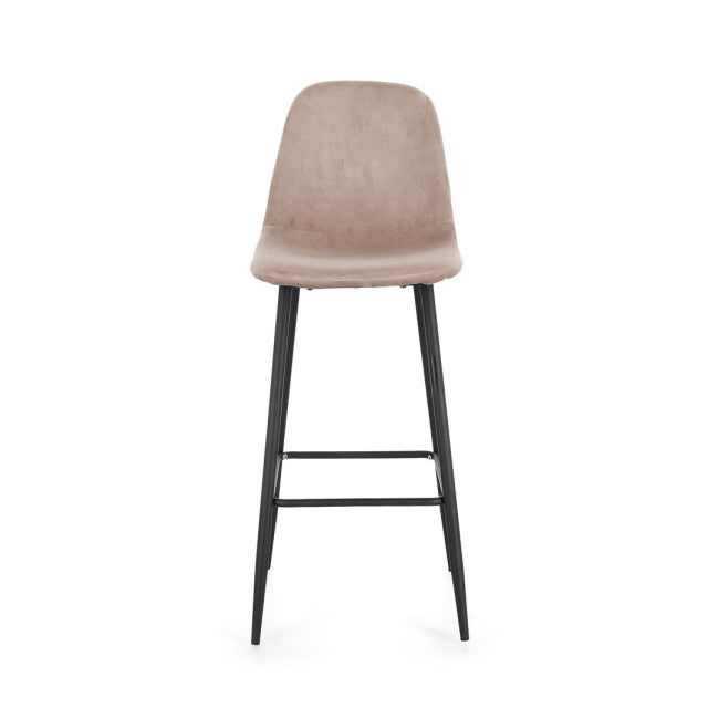 SGABELLO BAR IRELIA VELLUTO TORTORA