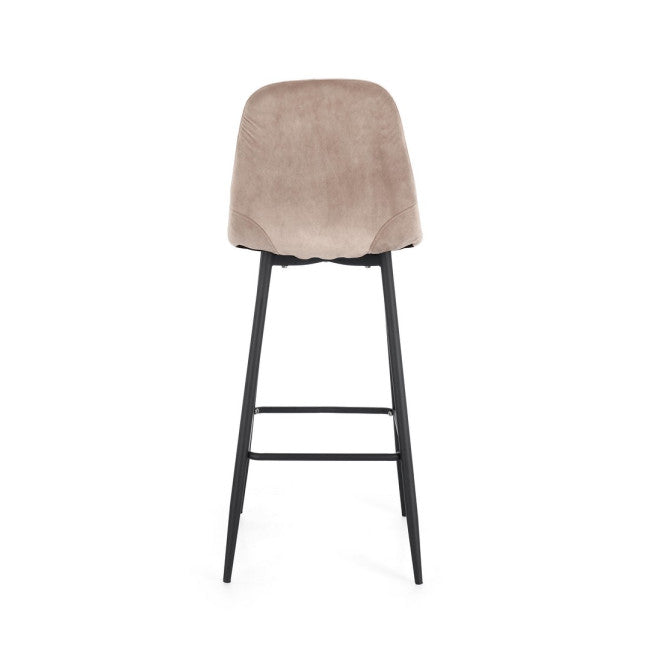 SGABELLO BAR IRELIA VELLUTO TORTORA