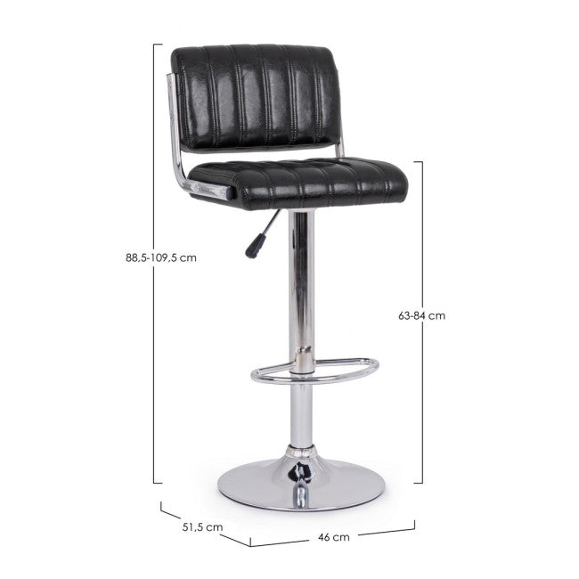 SGABELLO BAR BARCLAY NERO