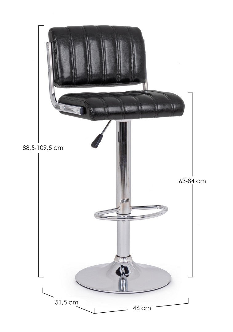 SGABELLO BAR BARCLAY NERO