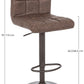 SGABELLO BAR GREYSON MARRONE VINTAGE
