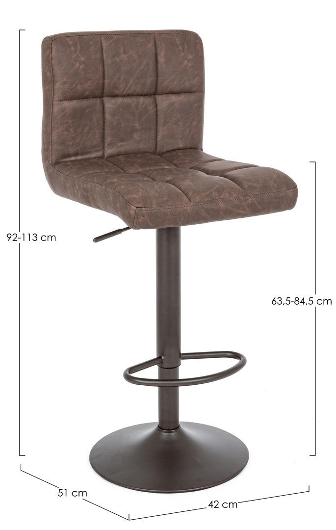 SGABELLO BAR GREYSON MARRONE VINTAGE