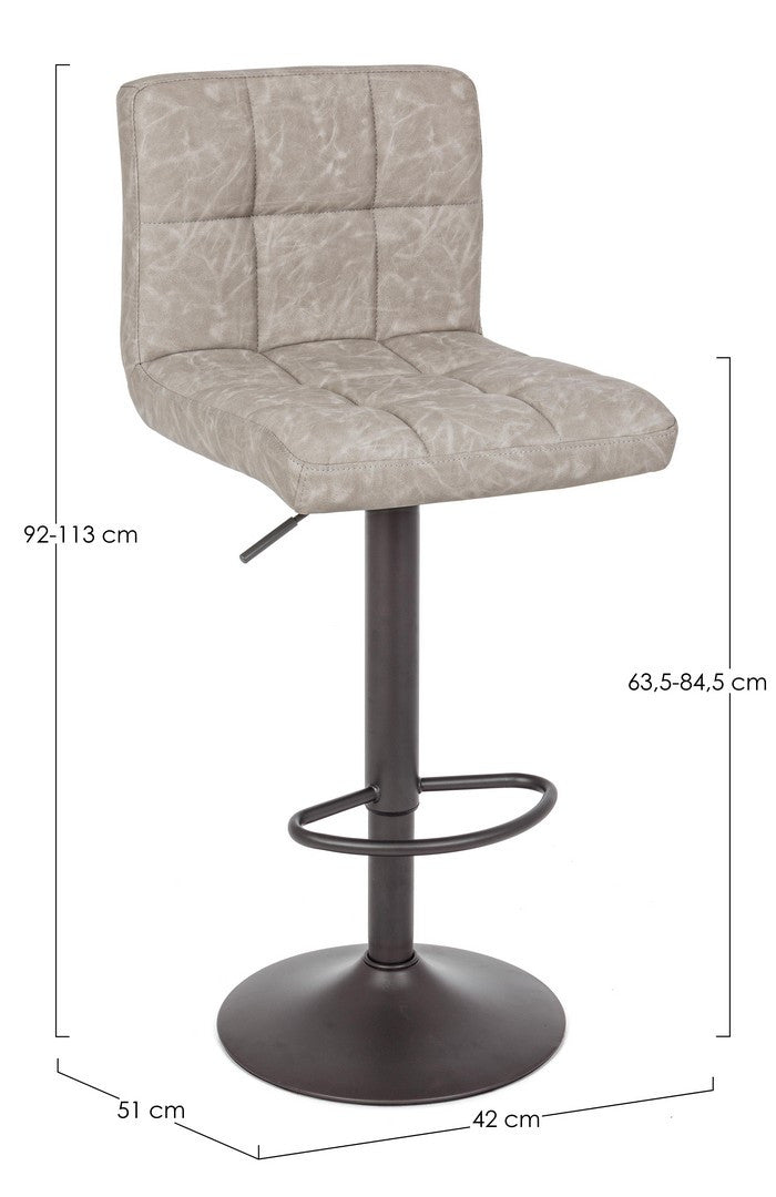 SGABELLO BAR GREYSON GRIGIO CHIARO VINT
