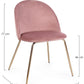 SEDIA TANYA VELLUTO ROSA