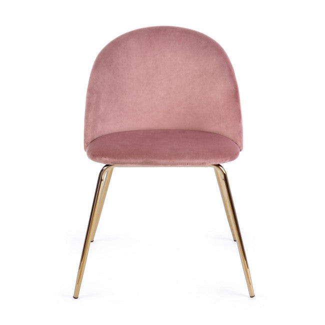 SEDIA TANYA VELLUTO ROSA
