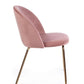 SEDIA TANYA VELLUTO ROSA