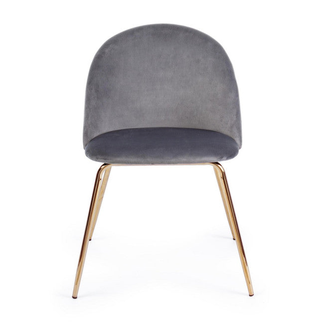 SEDIA TANYA VELLUTO GRIGIO SCURO