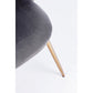 SEDIA TANYA VELLUTO GRIGIO SCURO