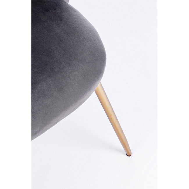 SEDIA TANYA VELLUTO GRIGIO SCURO